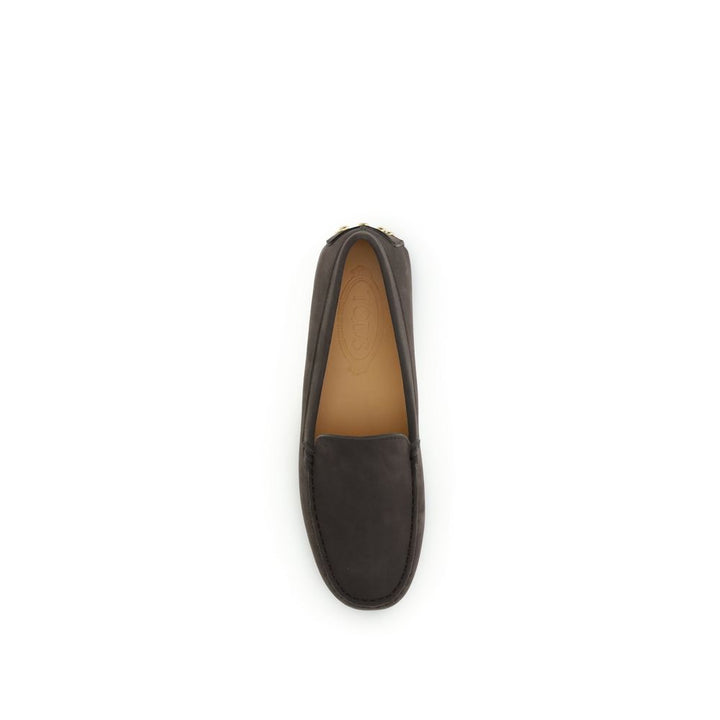 Tod's Brown Calf Leather Bos Taurus Slip-On Loafers by Tod's outlet now on sale