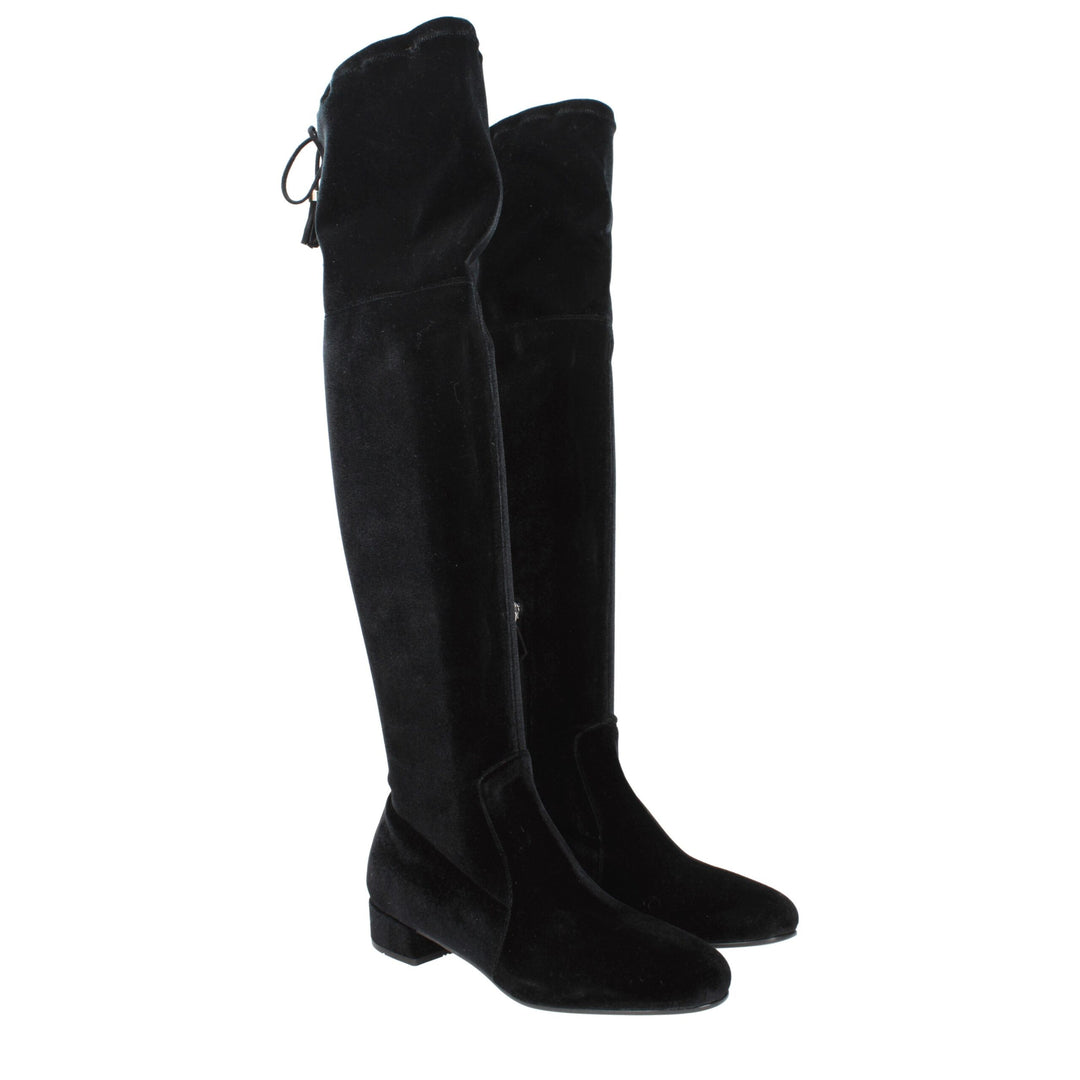 Prada Black Velvet Over The Knee