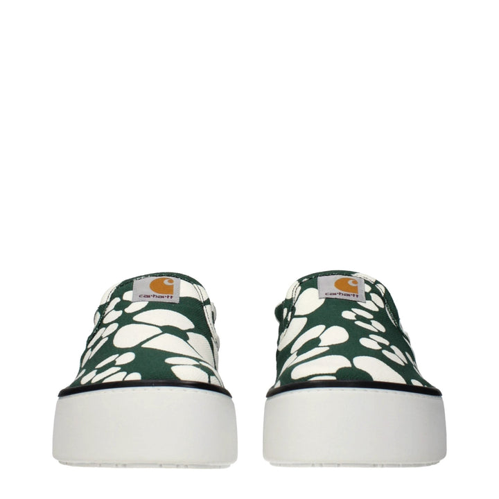 Marni Sample Sale Marni Green Fabric Slip-On Loafers - | Designer outlet