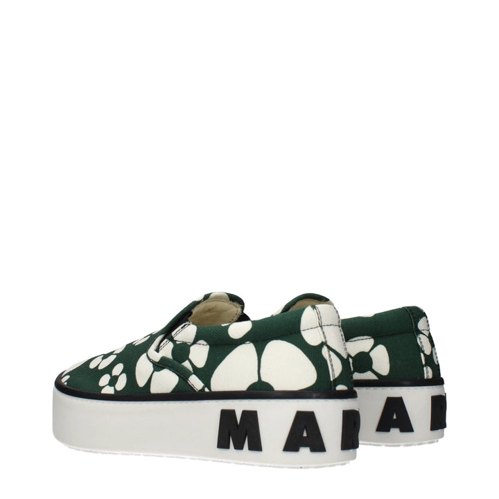 Marni Sample Sale Marni Green Fabric Slip-On Loafers - | Designer outlet