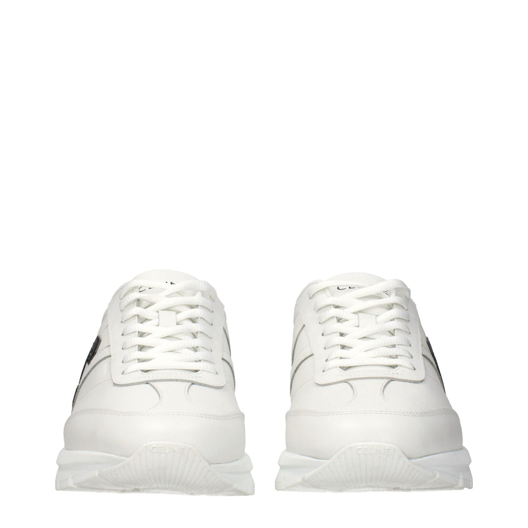 Celine White Leather Athletic Sneakers