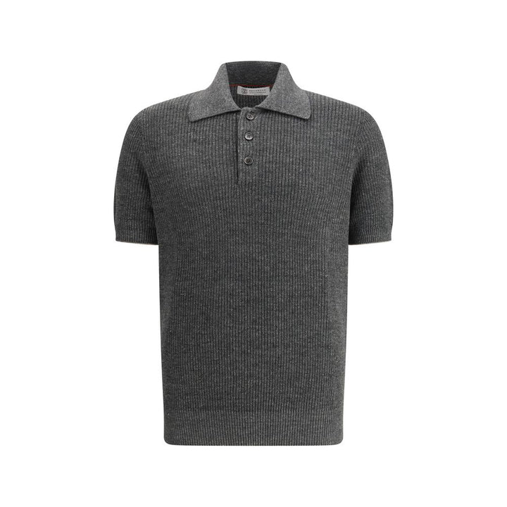 Brunello Cucinelli Gray Cotton Polo Shirt by Brunello Cucinelli outlet now on sale