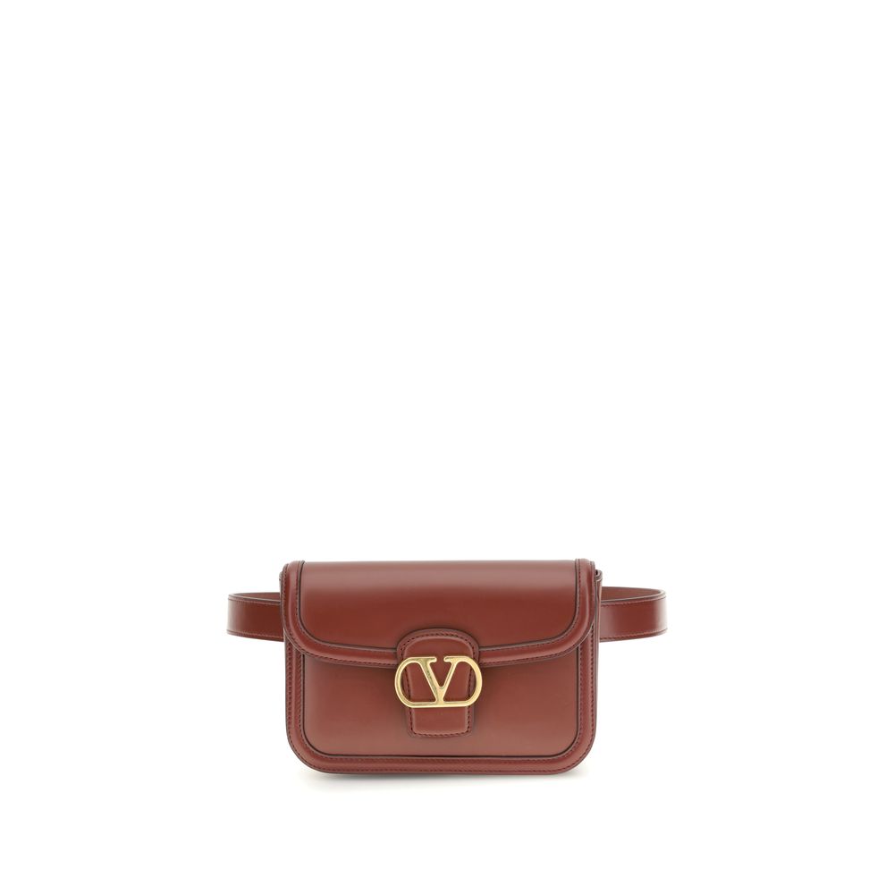 Valentino Garavani Bordeaux Calf Leather Bos Taurus Shoulder Bag by Valentino Garavani outlet now on sale
