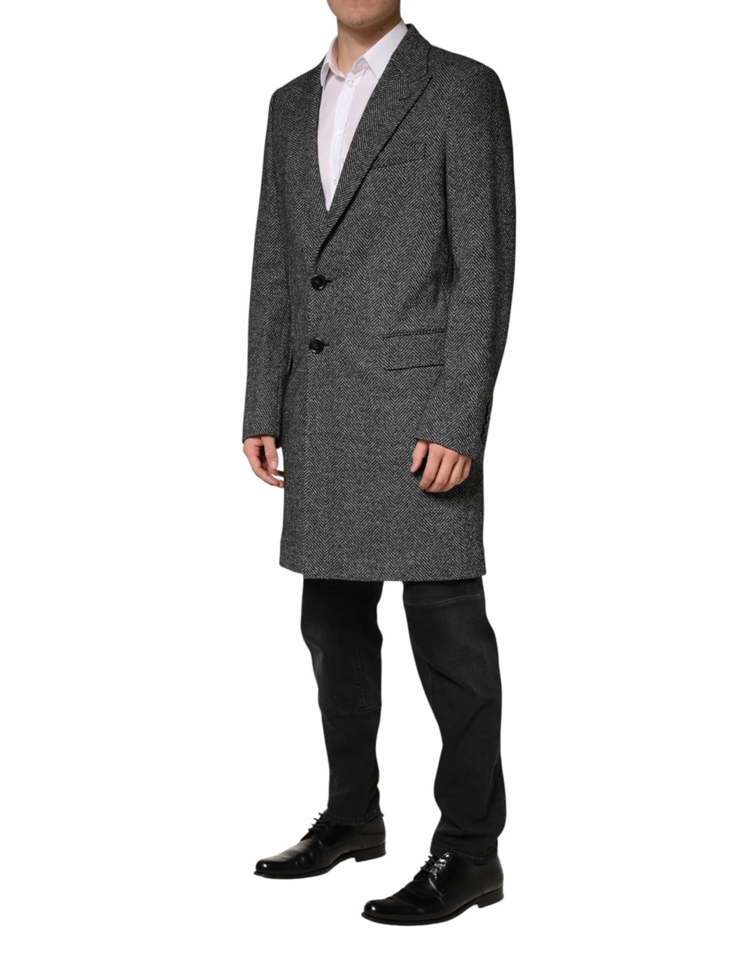 Dolce &amp; Gabbana Sample Sale Dolce &amp; Gabbana Gray Wool Blend Long Trench Coat Men Jacket - | Designer outlet