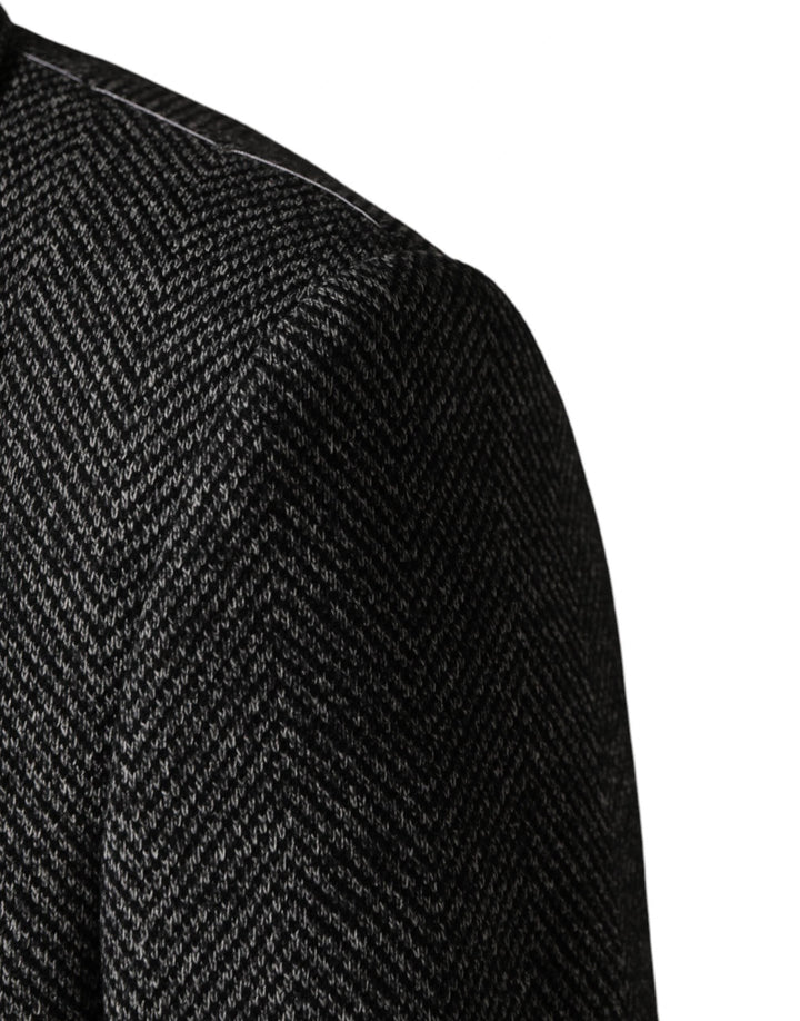 Dolce &amp; Gabbana Sample Sale Dolce &amp; Gabbana Gray Wool Blend Long Trench Coat Men Jacket - | Designer outlet