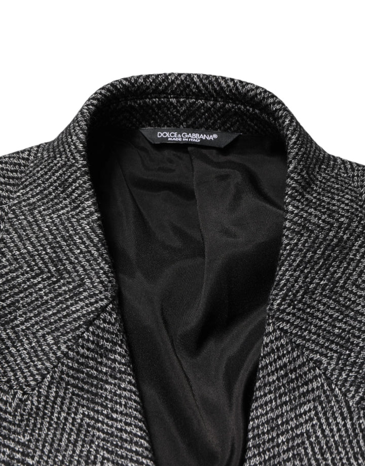 Dolce &amp; Gabbana Sample Sale Dolce &amp; Gabbana Gray Wool Blend Long Trench Coat Men Jacket - | Designer outlet
