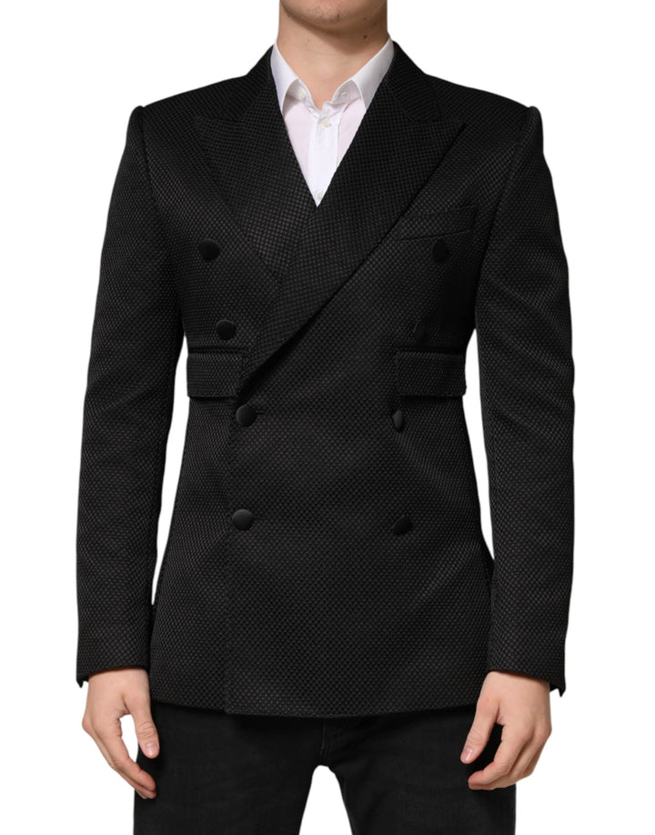 Dolce &amp; Gabbana Sample Sale Dolce &amp; Gabbana Black Cotton Double Breasted 2 Button Blazer - | Designer outlet