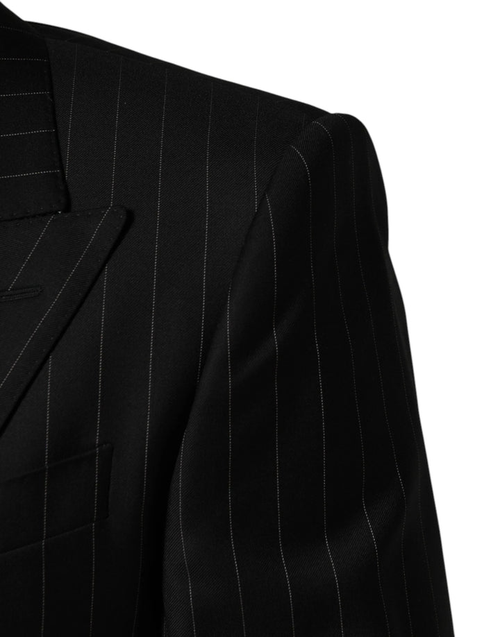 Dolce &amp; Gabbana Sample Sale Dolce &amp; Gabbana Black Stripes Double Breasted 2Button Blazer - | Designer outlet