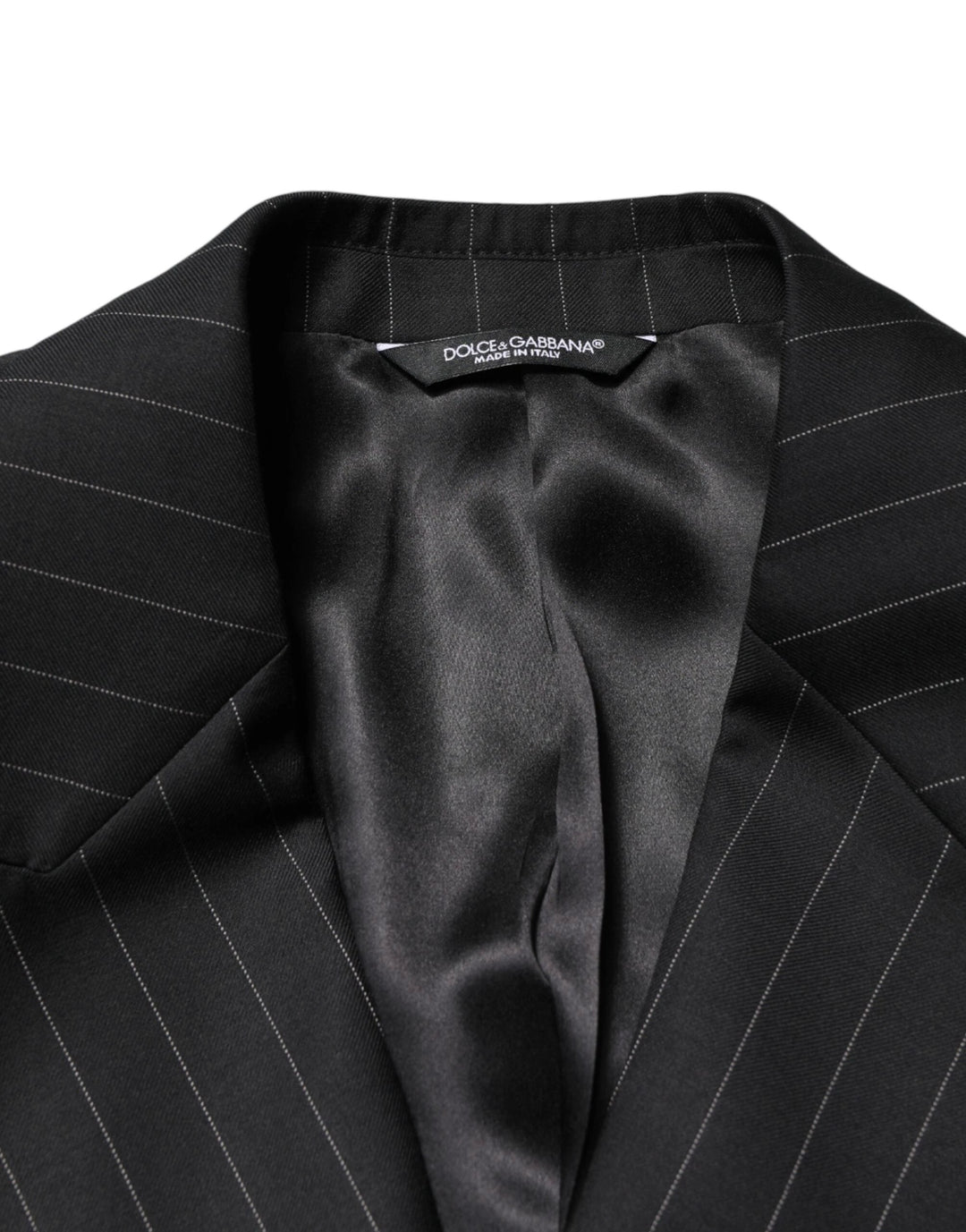 Dolce &amp; Gabbana Sample Sale Dolce &amp; Gabbana Black Stripes Double Breasted 2Button Blazer - | Designer outlet