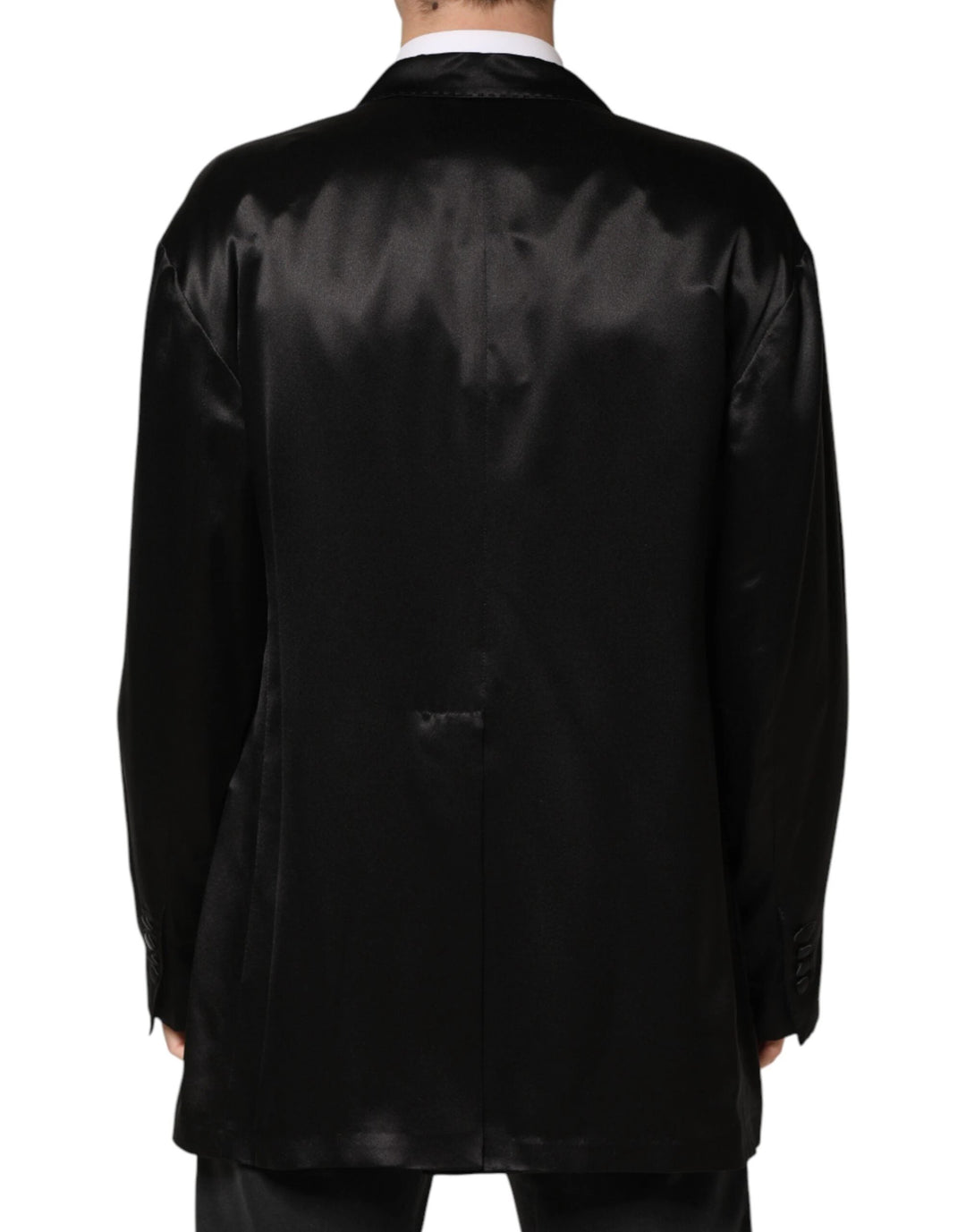 Dolce &amp; Gabbana Sample Sale Dolce &amp; Gabbana Black Silk Double Breasted 2 Button Blazer - | Designer outlet