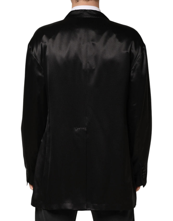 Dolce &amp; Gabbana Sample Sale Dolce &amp; Gabbana Black Silk Double Breasted 2 Button Blazer - | Designer outlet