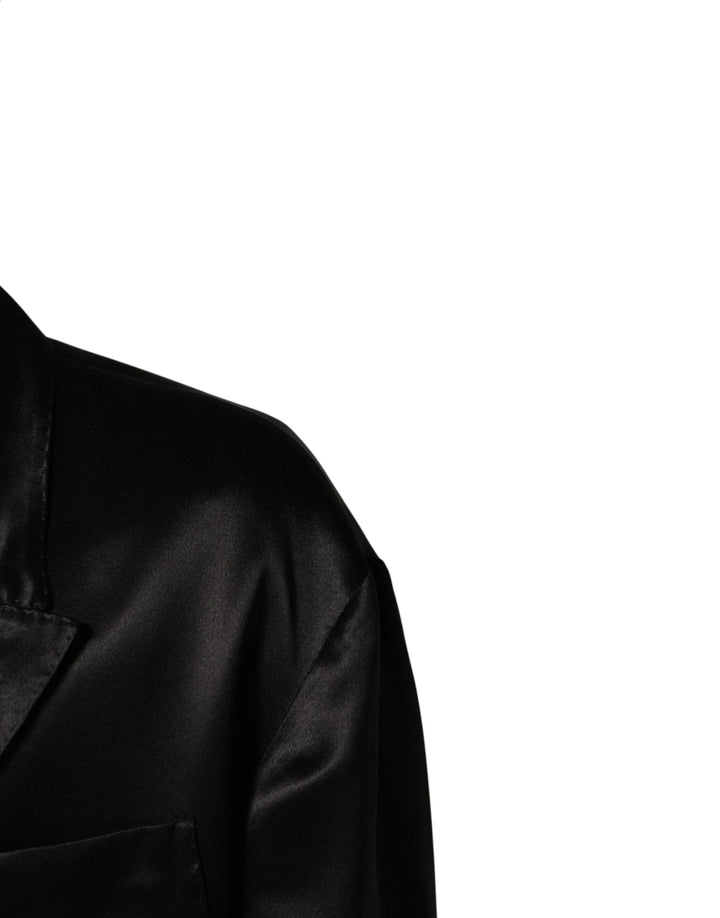 Dolce &amp; Gabbana Sample Sale Dolce &amp; Gabbana Black Silk Double Breasted 2 Button Blazer - | Designer outlet
