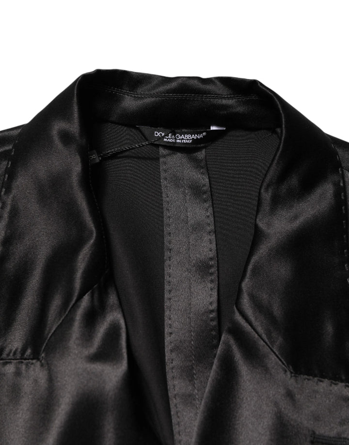 Dolce &amp; Gabbana Sample Sale Dolce &amp; Gabbana Black Silk Double Breasted 2 Button Blazer - | Designer outlet