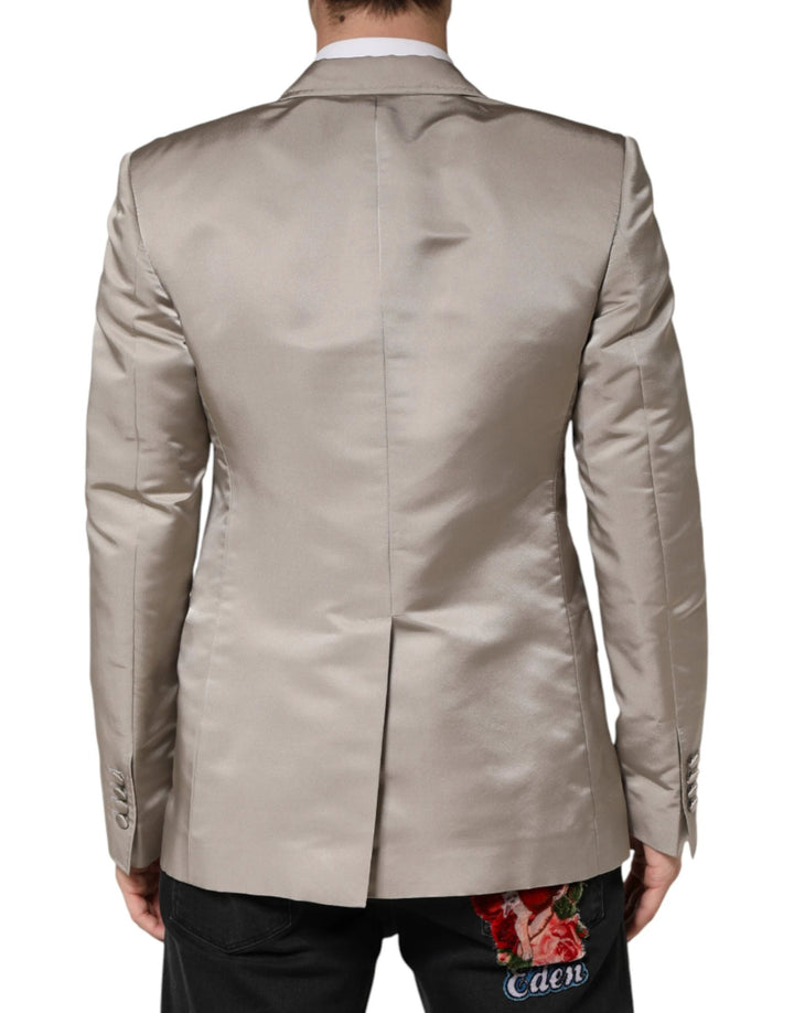 Dolce &amp; Gabbana Sample Sale Dolce &amp; Gabbana Beige Silk Single Breasted Jacket Men Blazer - | Designer outlet