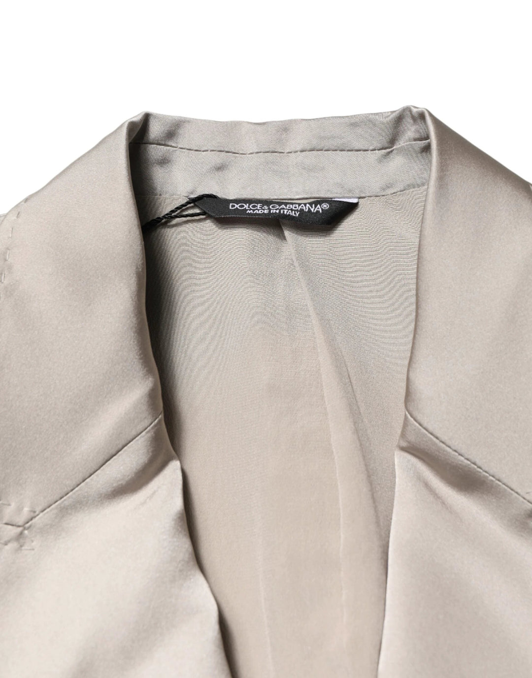 Dolce &amp; Gabbana Sample Sale Dolce &amp; Gabbana Beige Silk Single Breasted Jacket Men Blazer - | Designer outlet