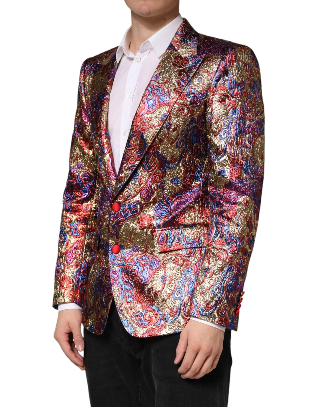 Dolce &amp; Gabbana Sample Sale Dolce &amp; Gabbana Multicolor Jacquard Single Breasted Blazer - | Designer outlet
