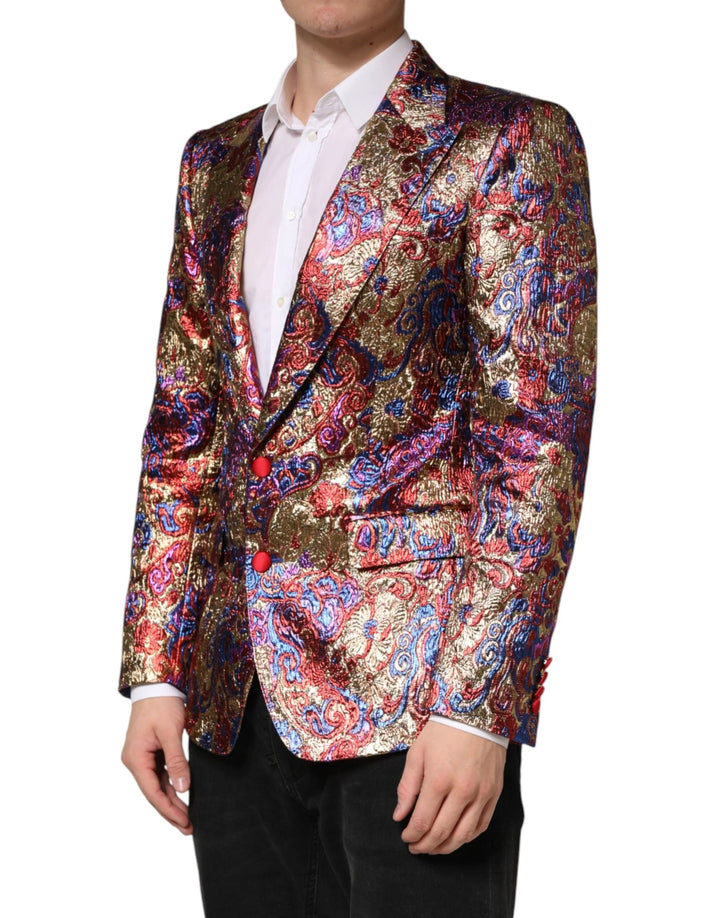 Dolce &amp; Gabbana Sample Sale Dolce &amp; Gabbana Multicolor Jacquard Single Breasted Blazer - | Designer outlet
