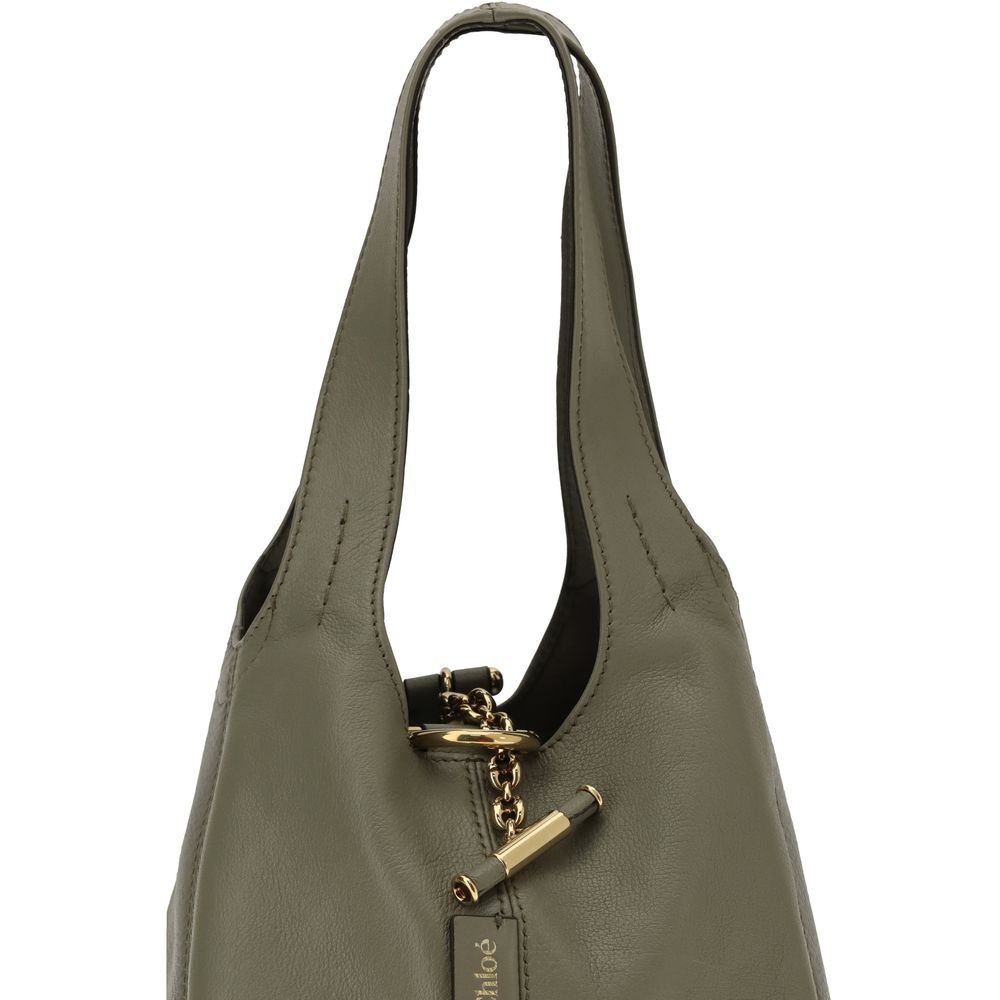 Chloé Green Buffalo Leather Shoulder Bag by Chloé outlet now on sale