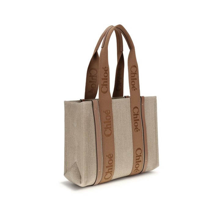 Chloé Beige Linen Shoulder Bag by Chloé outlet now on sale