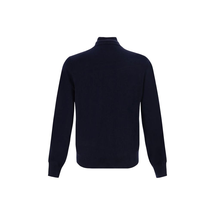Brunello Cucinelli Blue Fleece Wool Cardigan by Brunello Cucinelli outlet now on sale