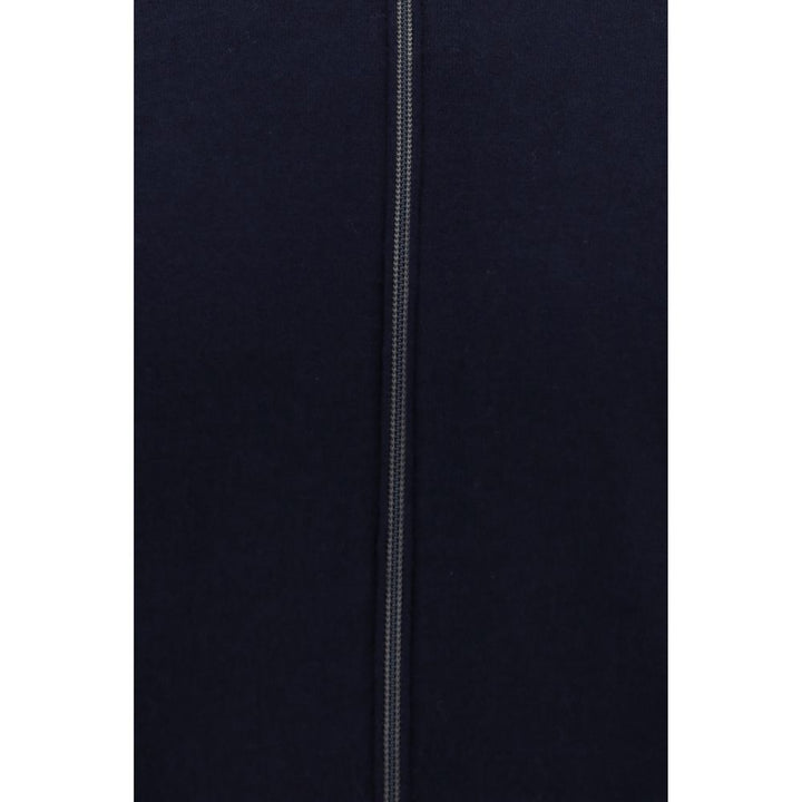 Brunello Cucinelli Blue Fleece Wool Cardigan by Brunello Cucinelli outlet now on sale