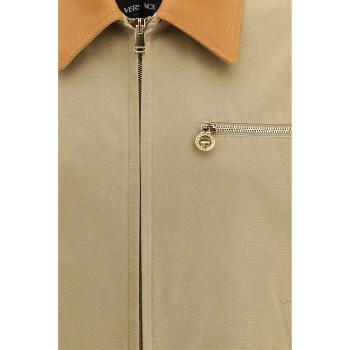 Versace Sample Sale | Versace Beige Cotton Full-Length Jacket - | Designer outlet