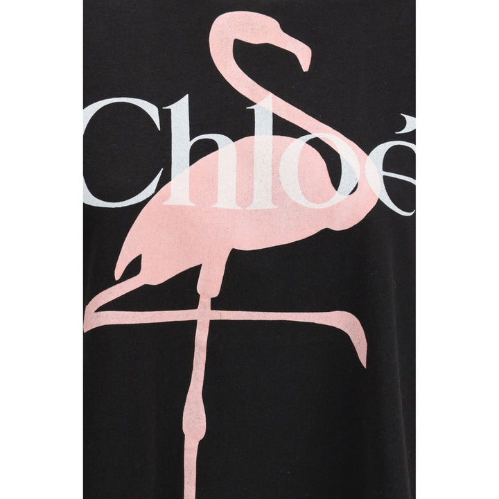 Chloé Black Cotton T-Shirt by Chloé outlet now on sale