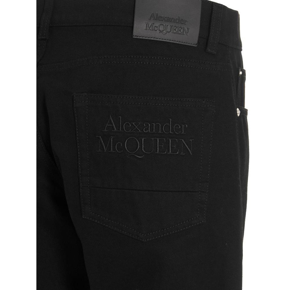 Alexander McQueen Black Cotton Skinny Jeans by Alexander McQueen outlet now on sale