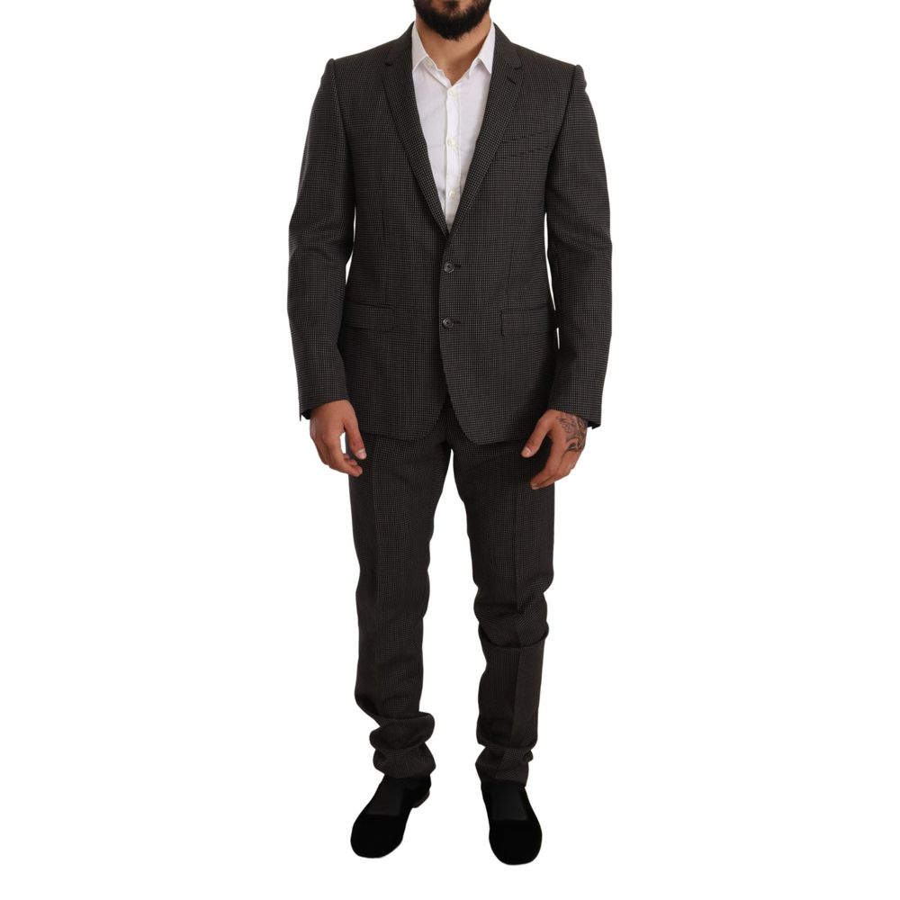 Dolce & Gabbana Black Virgin Wool Two-Piece Suit by Dolce & Gabbana outlet now on sale
