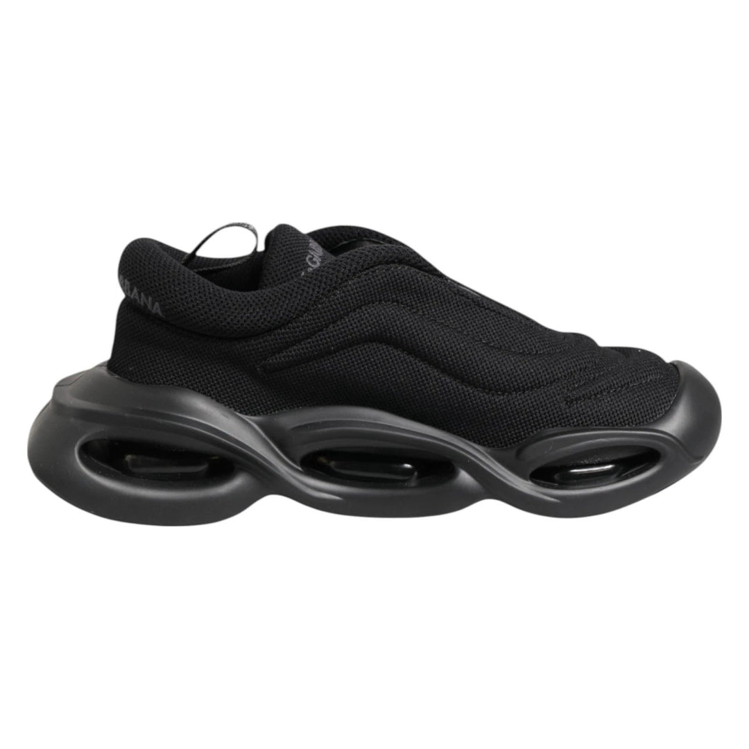 Dolce &amp; Gabbana Sample Sale Dolce &amp; Gabbana Black Slip On Low Top Wave Sneakers Shoes - | Designer outlet