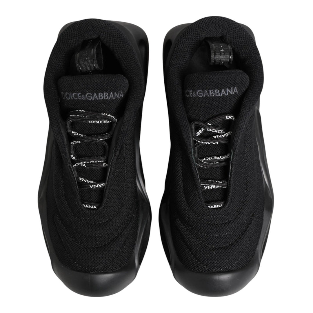 Dolce &amp; Gabbana Sample Sale Dolce &amp; Gabbana Black Slip On Low Top Wave Sneakers Shoes - | Designer outlet