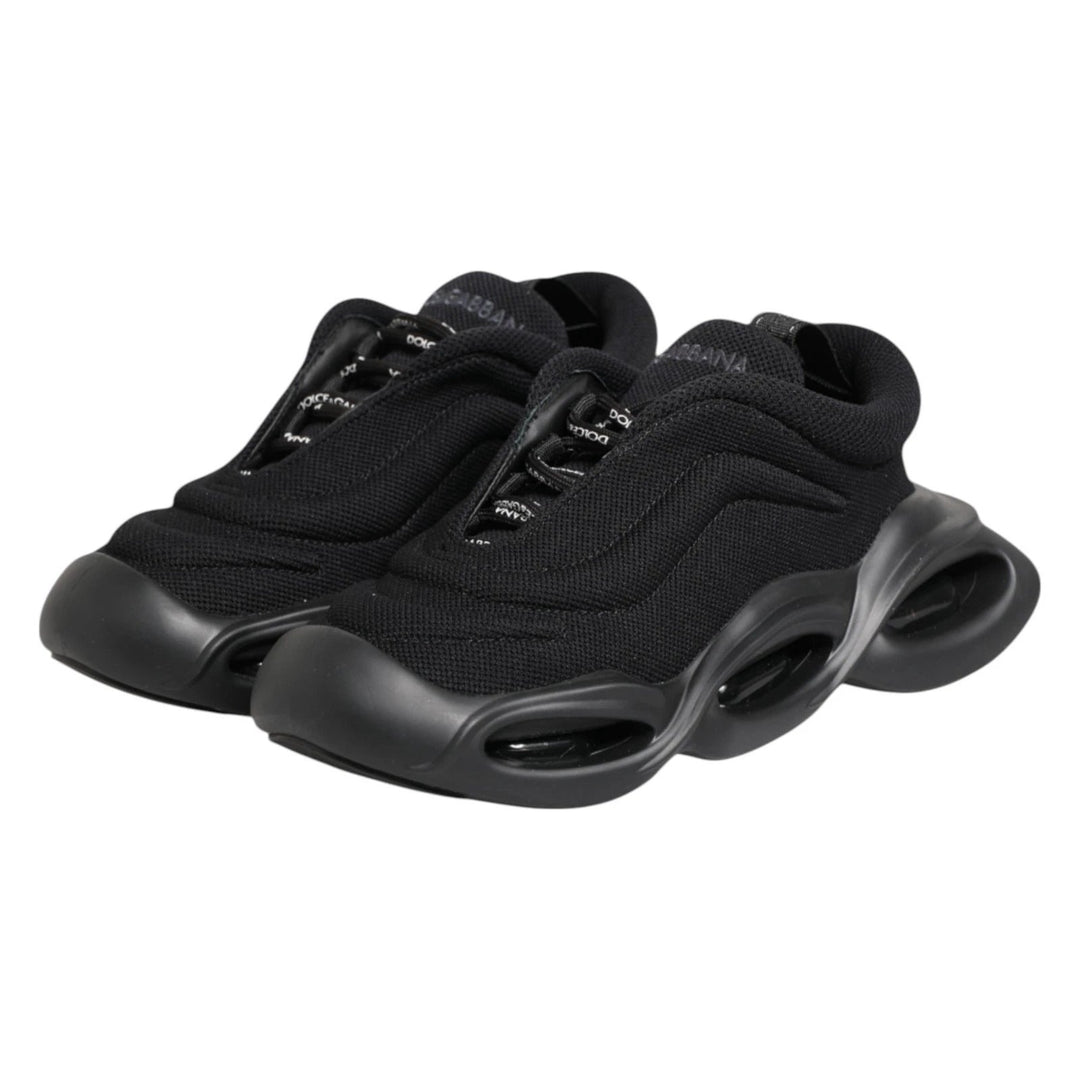 Dolce &amp; Gabbana Sample Sale Dolce &amp; Gabbana Black Slip On Low Top Wave Sneakers Shoes - | Designer outlet