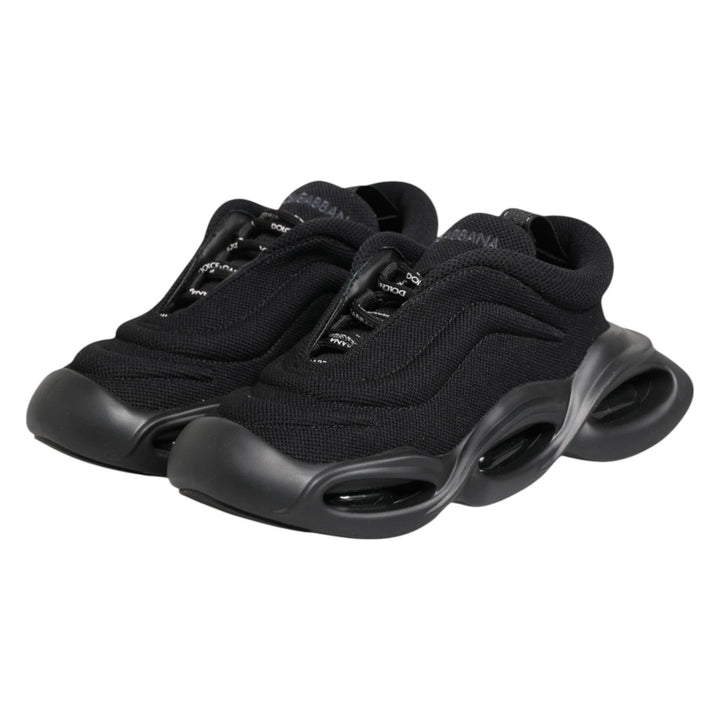Dolce &amp; Gabbana Sample Sale Dolce &amp; Gabbana Black Slip On Low Top Wave Sneakers Shoes - | Designer outlet