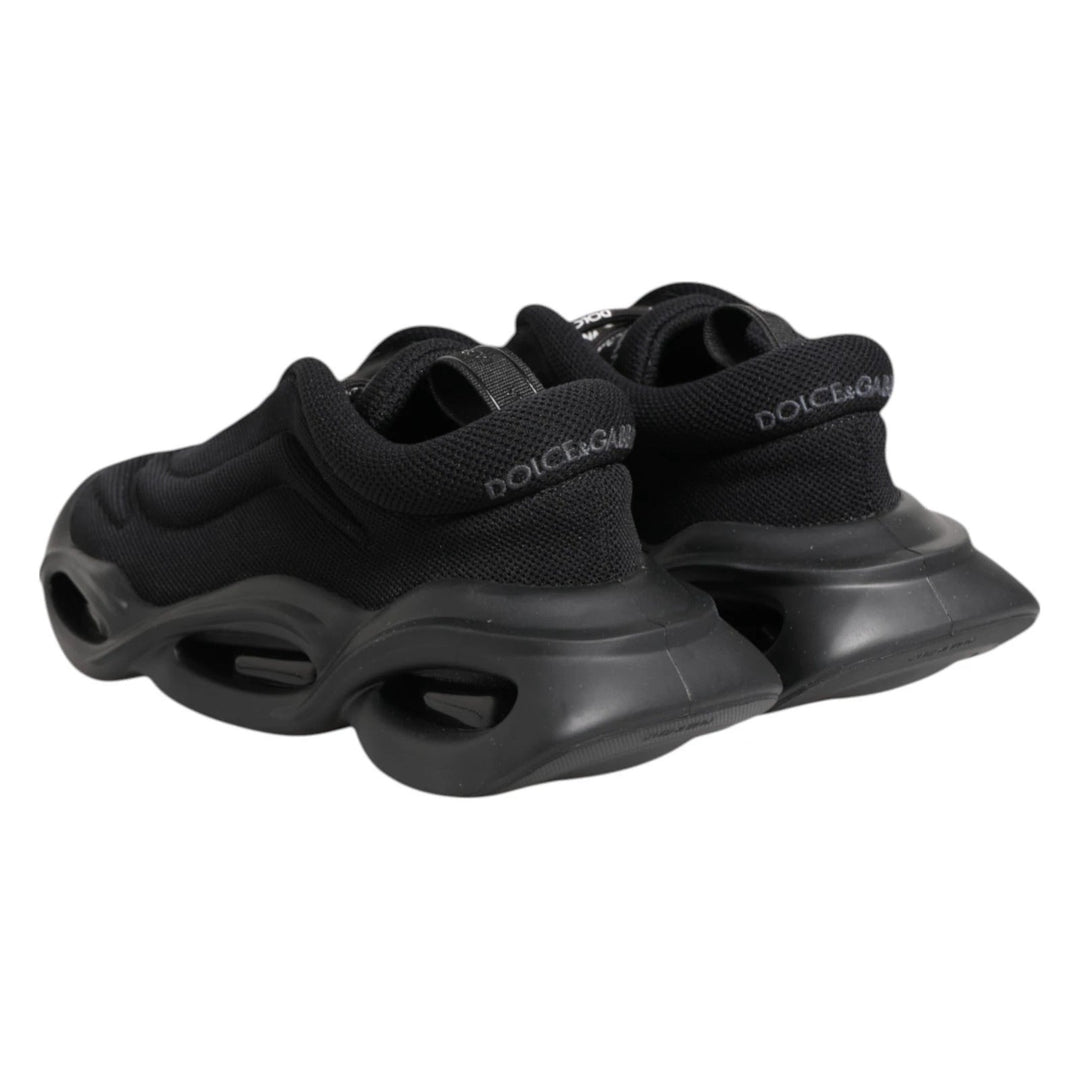 Dolce &amp; Gabbana Sample Sale Dolce &amp; Gabbana Black Slip On Low Top Wave Sneakers Shoes - | Designer outlet