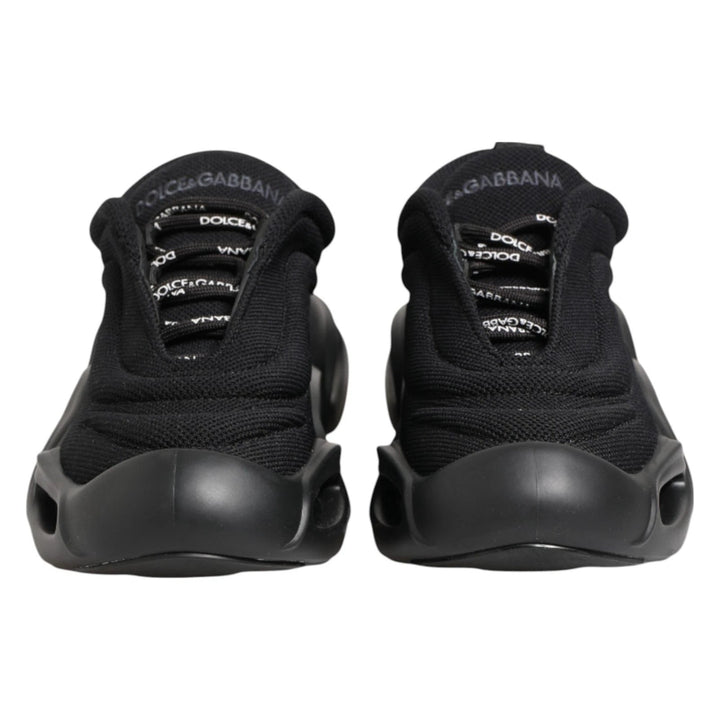 Dolce &amp; Gabbana Sample Sale Dolce &amp; Gabbana Black Slip On Low Top Wave Sneakers Shoes - | Designer outlet
