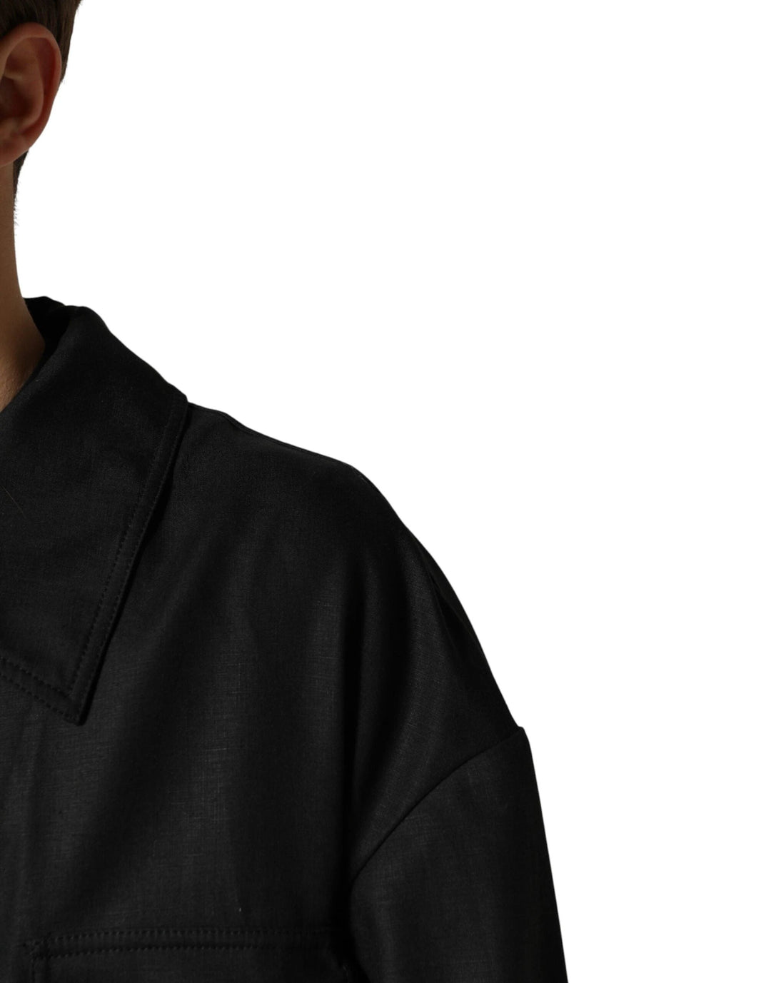 Dolce & Gabbana Sample Sale Dolce & Gabbana Black Pockets Collared Trench Coat Jacket - | Designer outlet