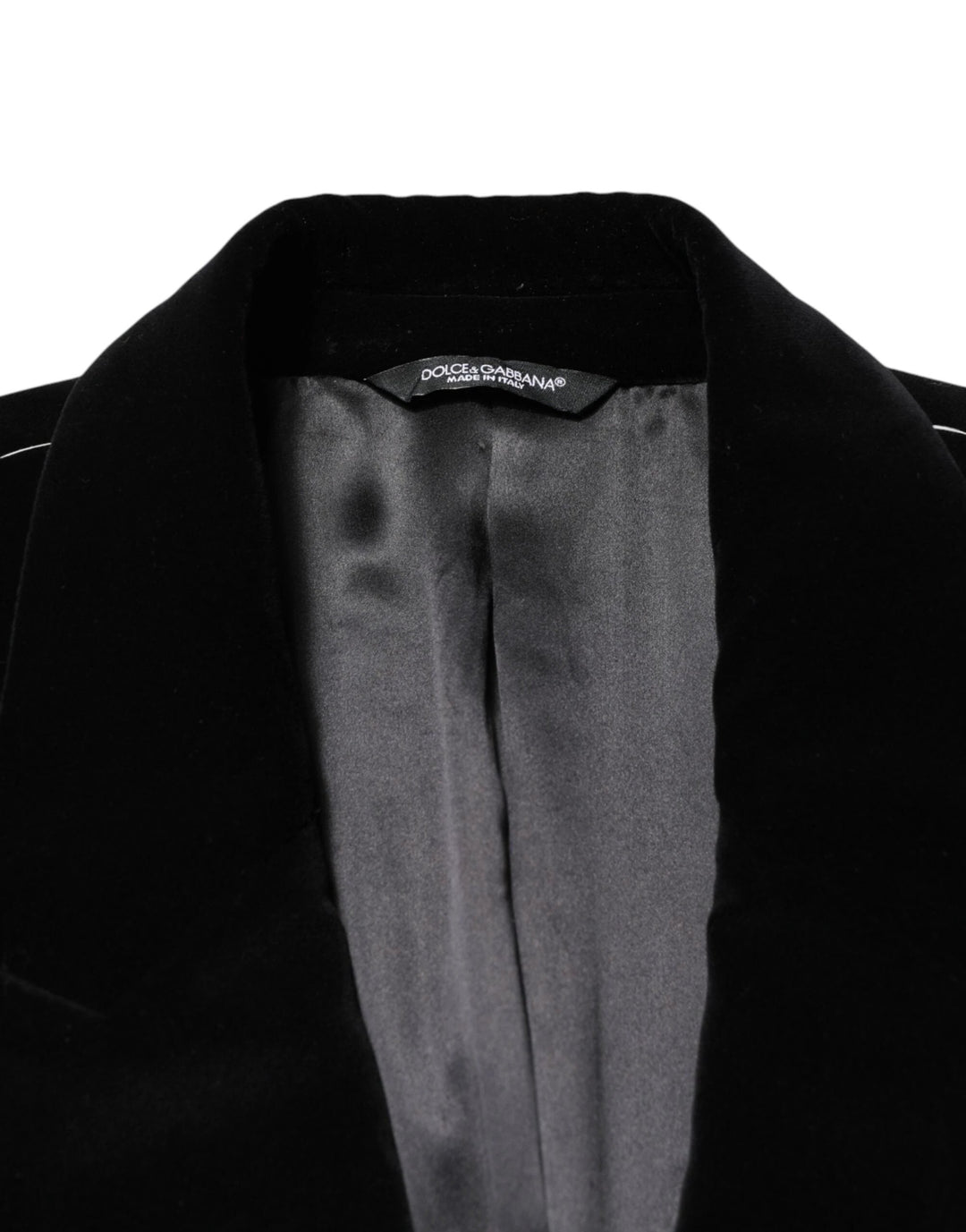 Dolce &amp; Gabbana Sample Sale Dolce &amp; Gabbana Black Cotton Velvet Long Trench Coat Jacket - | Designer outlet
