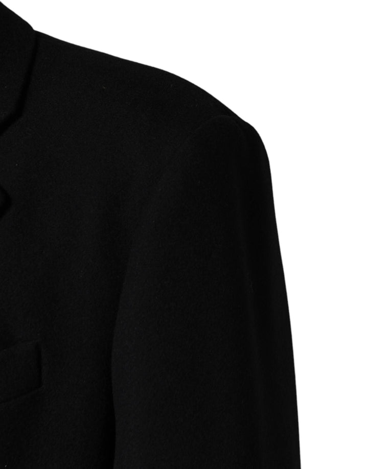 Dolce & Gabbana Sample Sale Dolce & Gabbana Black Wool Single Breasted Long Coat Jacket - | Designer outlet