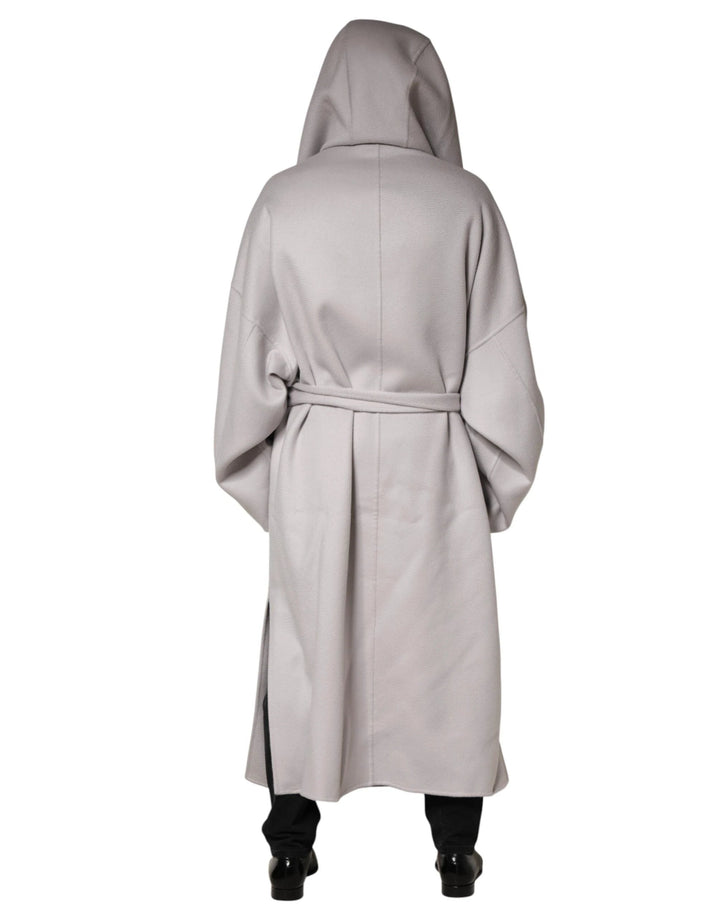 Dolce &amp; Gabbana Sample Sale Dolce &amp; Gabbana Off White Belted Long Trench Coat Men Jacket - | Designer outlet