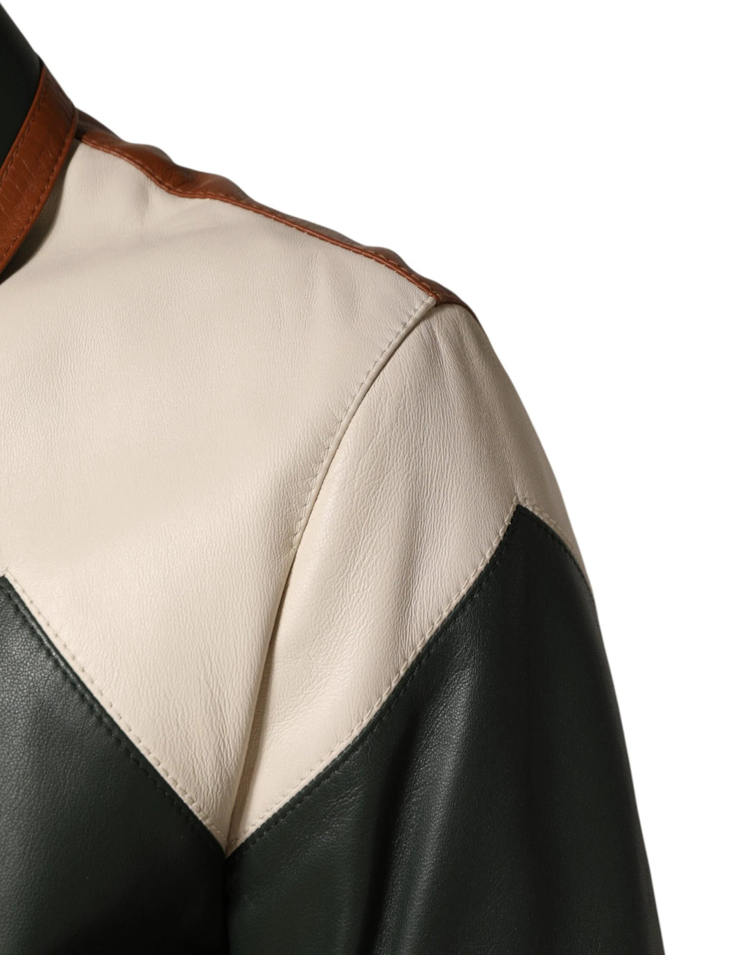 Dolce &amp; Gabbana Sample Sale Dolce &amp; Gabbana Multicolor Leather Full Zip men Biker Jacket - | Designer outlet