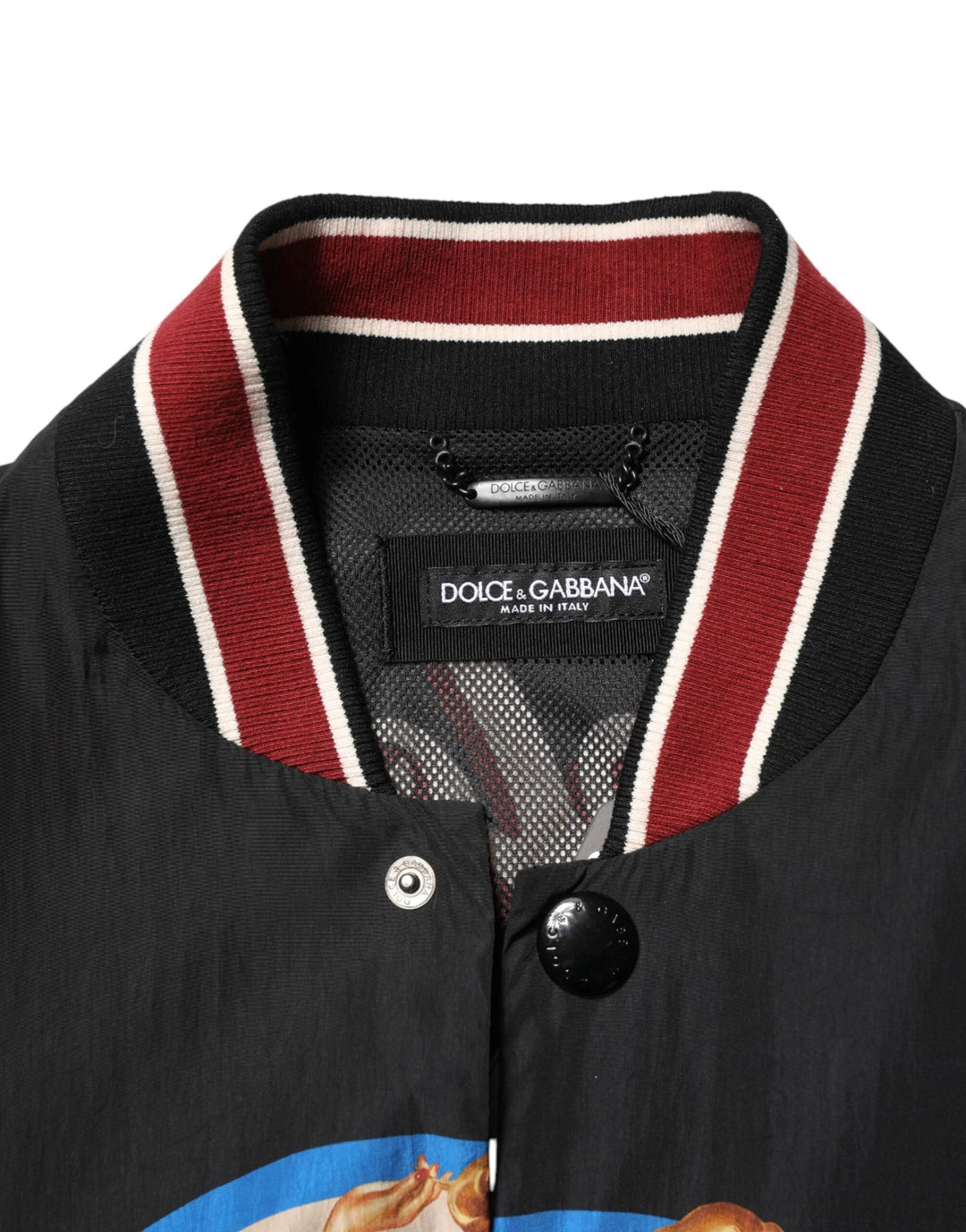 Dolce &amp; Gabbana Sample Sale Dolce &amp; Gabbana Black Pin Up Button Down Men Bomber Jacket - | Designer outlet