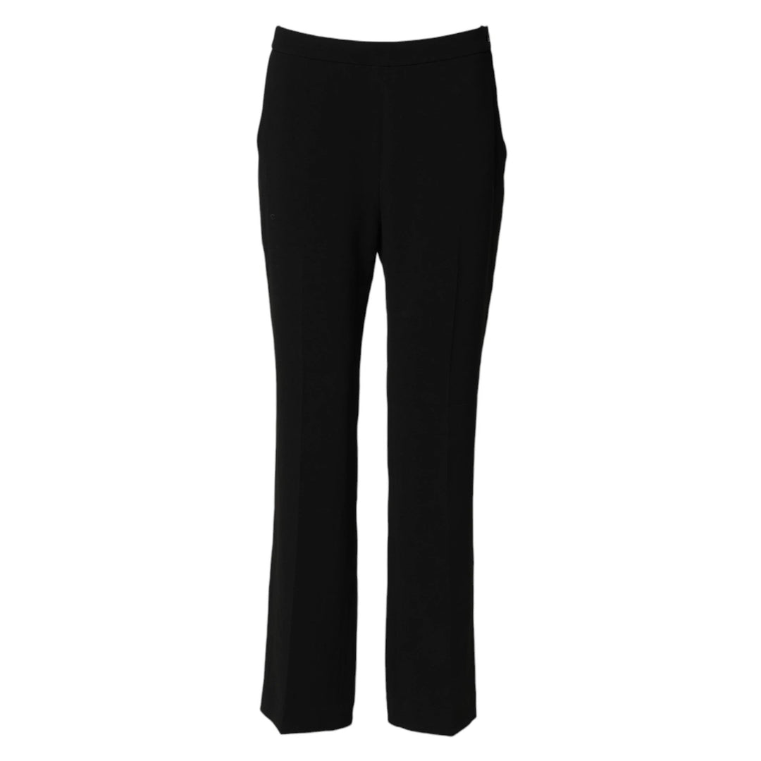 Aspesi Sample Sale Aspesi Black High Waist Zip Straight Chino Trouser Pants - | Designer outlet