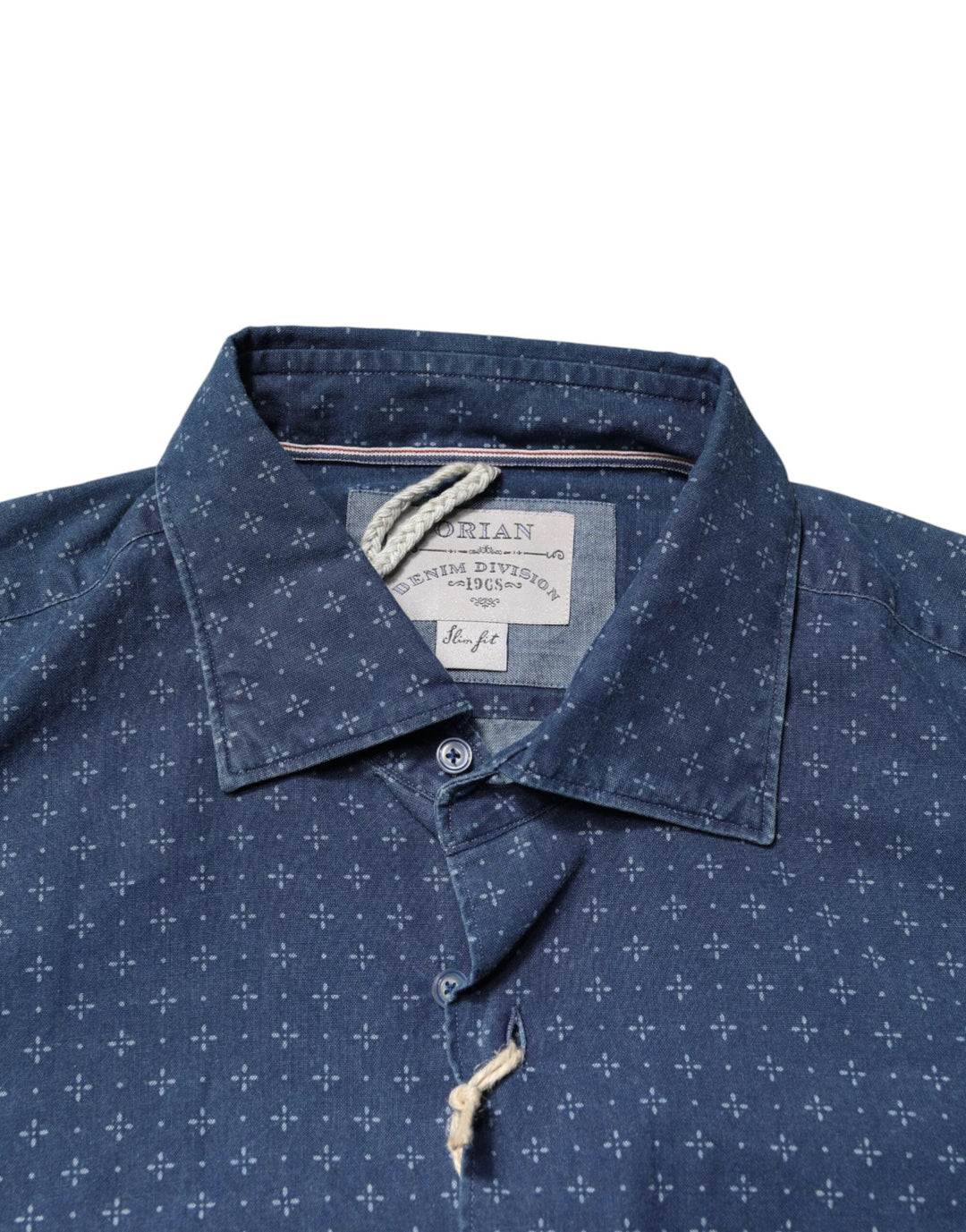 Orian 1968 Sample Sale Orian 1968 Blue Button Down Long Sleeves Men Shirt - | Designer outlet