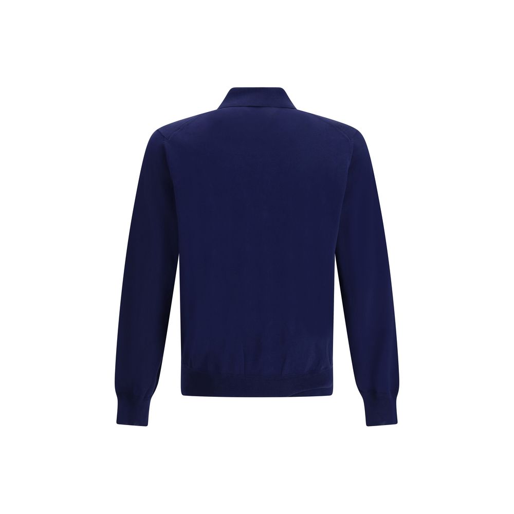 Tom Ford Blue Cotton Polo Shirt by Tom Ford outlet now on sale