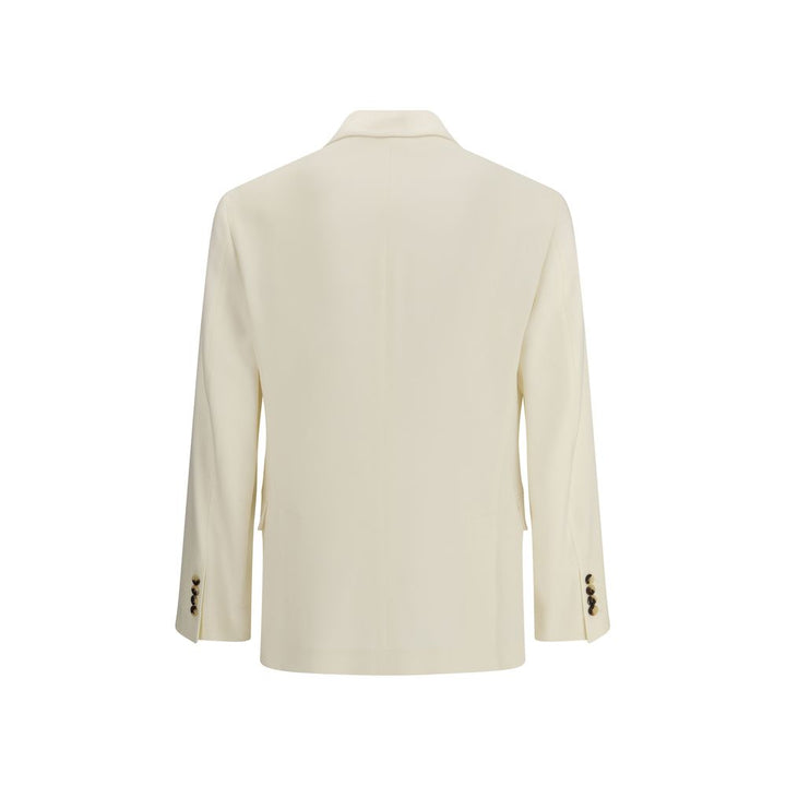 Brunello Cucinelli Cream Wool Blazer by Brunello Cucinelli outlet now on sale