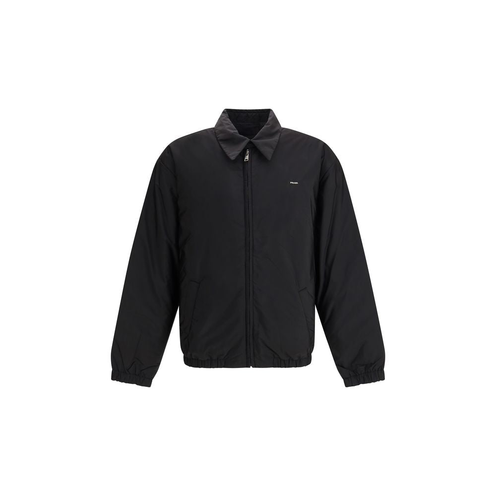 Prada Black Recycled Polyamide Full-Length Jacket by Prada outlet now on sale