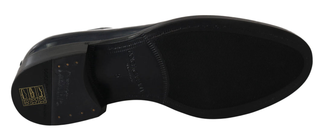 Dolce &amp; Gabbana Blue Leather Derby Dress Formal Shoes by Dolce &amp; Gabbana outlet now on sale