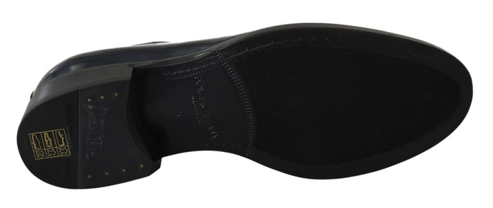 Dolce &amp; Gabbana Blue Leather Derby Dress Formal Shoes by Dolce &amp; Gabbana outlet now on sale