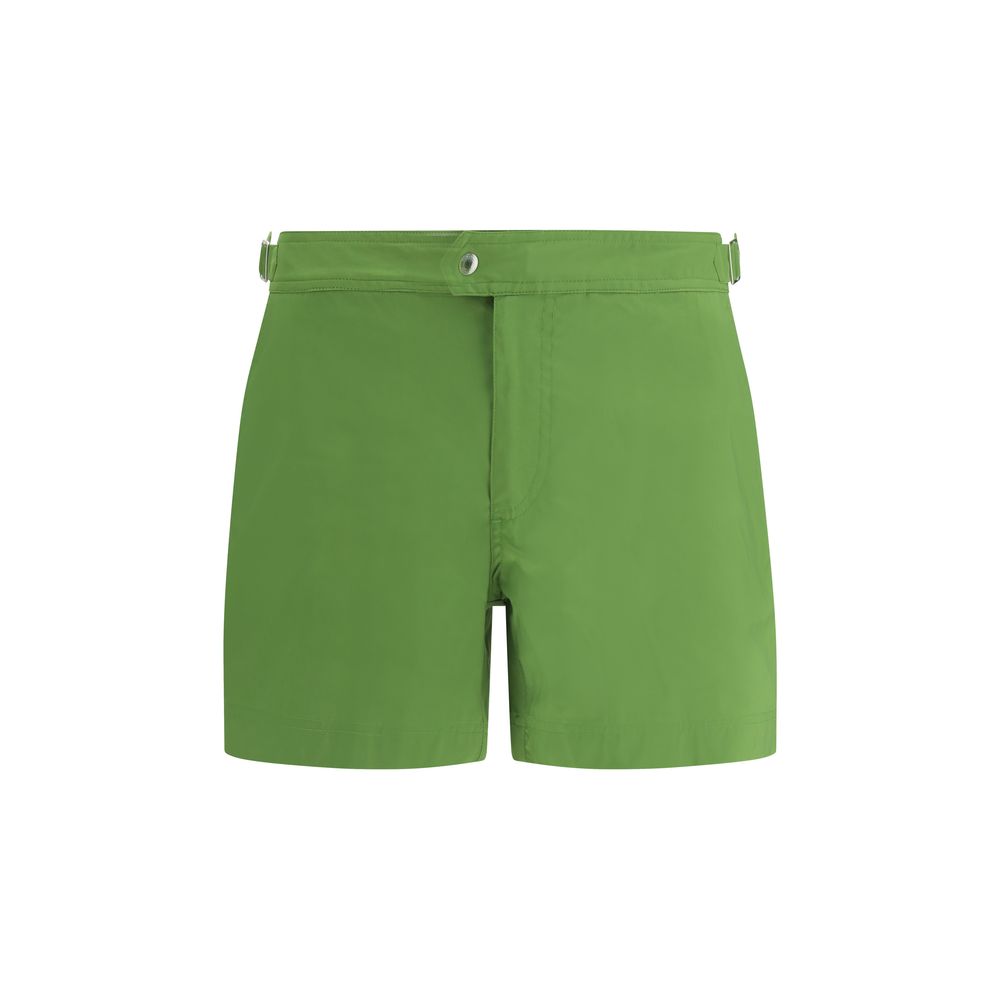 Tom Ford Green Polyester Swim Shorts by Tom Ford outlet now on sale