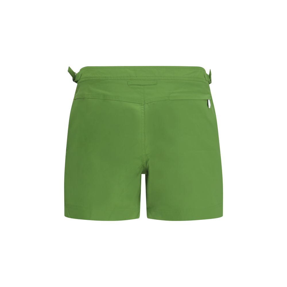 Tom Ford Green Polyester Swim Shorts by Tom Ford outlet now on sale